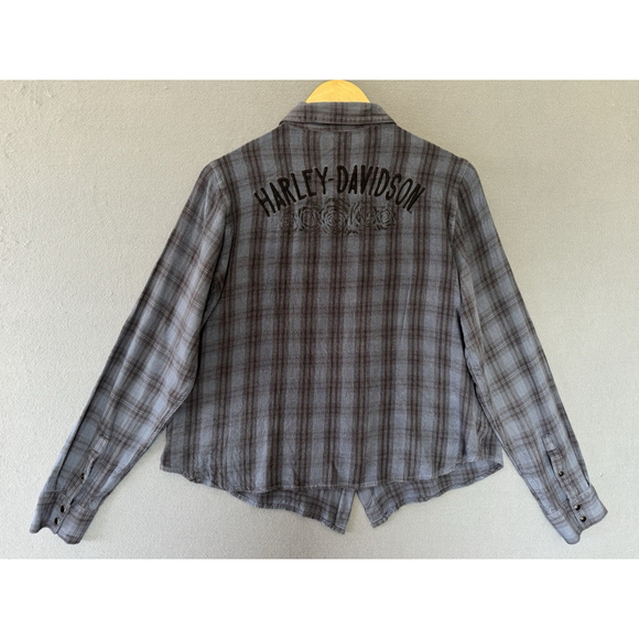 Harley-Davidson Womens Plaid Classic Enchanted Shirt Embroidered Logo 1W - Picture 3 of 15